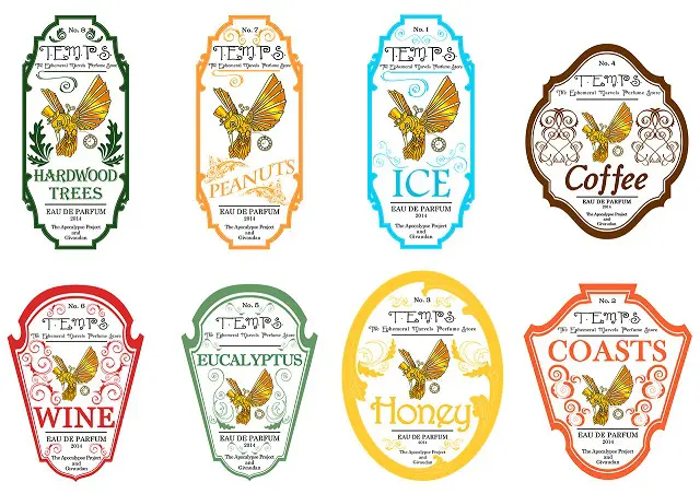 Línea de Perfumes con aromas naturales que desaparecerán 2 Los diferentes perfumes de esta línea