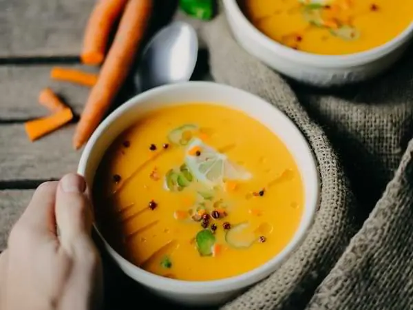 Sopa de zanahorias - La zanahoria adelgaza